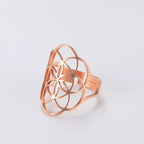 Bague Graine de Vie Femme Anneau or rose