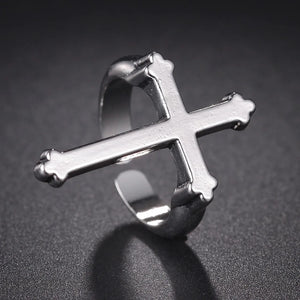 Bague Homme Chevalière Croix Chrétienne argent