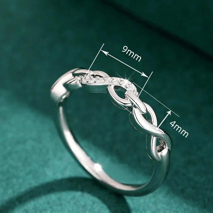 Schitterende infinity-ring
