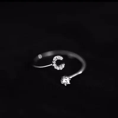 Initialenring voor dames c