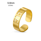 Brede ring met Joodse Hebreeuwse gravure