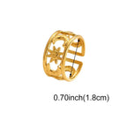 Brede ring met hemels zon- en maaneffect