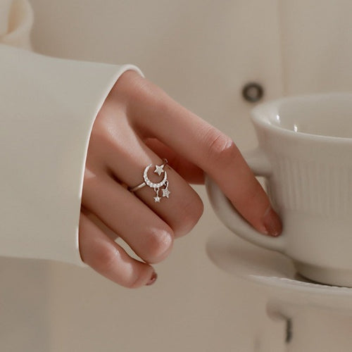 Ring Maan en Ster Dames Ring Hemellichamen