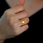 Bague Lune et Soleil or