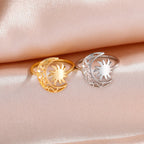 Bague Lune et Soleil or