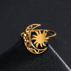 Bague Lune et Soleil or