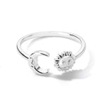 Ring Maan Zon Sterren Dames zilver