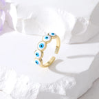 Ring Turks Blauw Boze Oog wit
