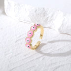 Ring Turks Blauw Boze Oog Roze