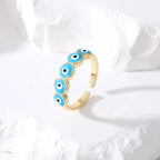 Ring Turks Blauw Boze Oog Turquoise