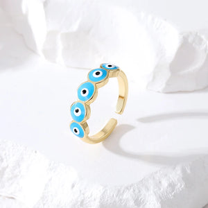 Bague Mauvais Oeil Bleu Turc Turquoise