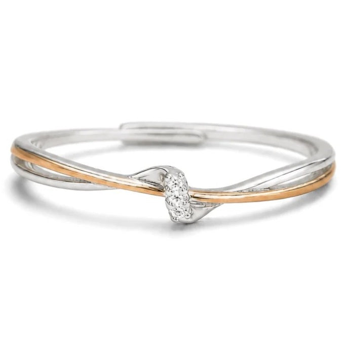 Moeder-dochter eeuwigheidsstrik ring 