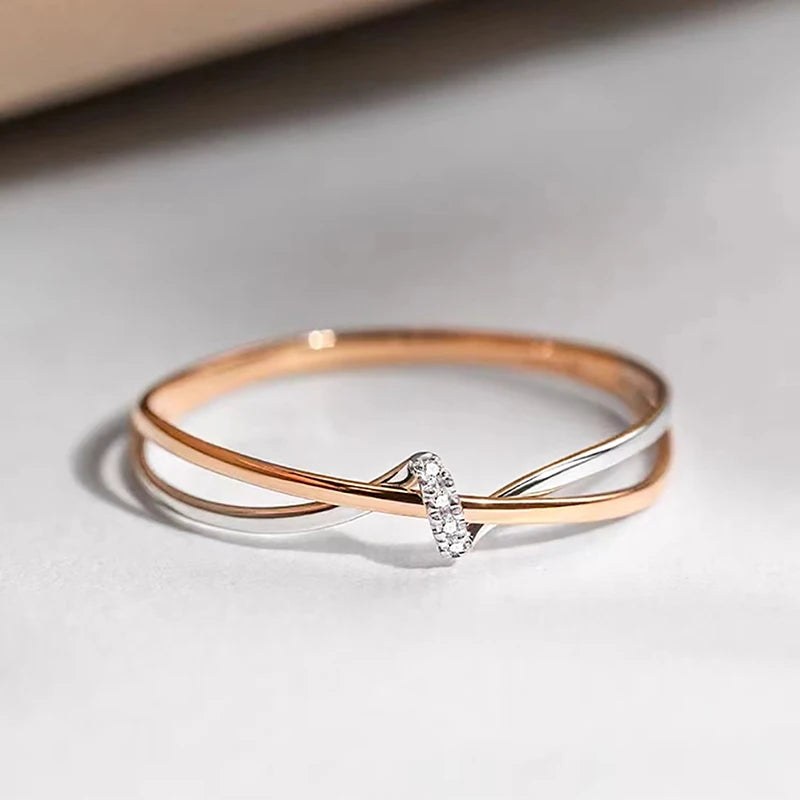 Moeder-dochter eeuwigheidsstrik ring 