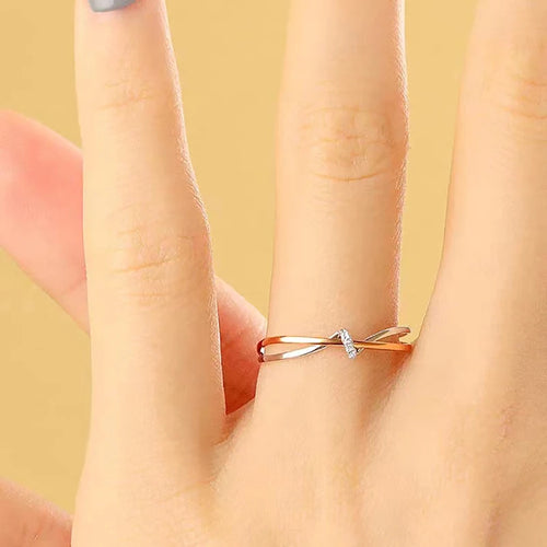 Moeder-dochter eeuwigheidsstrik ring 