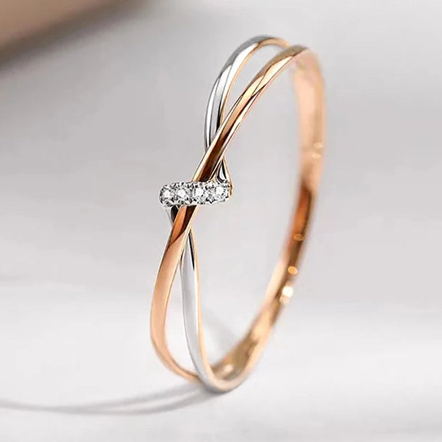 Moeder-dochter eeuwigheidsstrik ring 