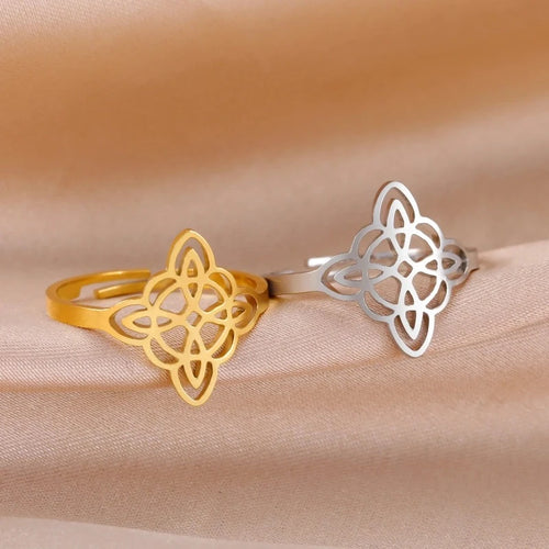 Ring Heksenknoop Goud of Zilver
