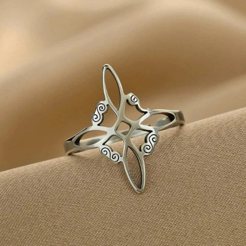 Ring Fijn Heksenknoop Zilver