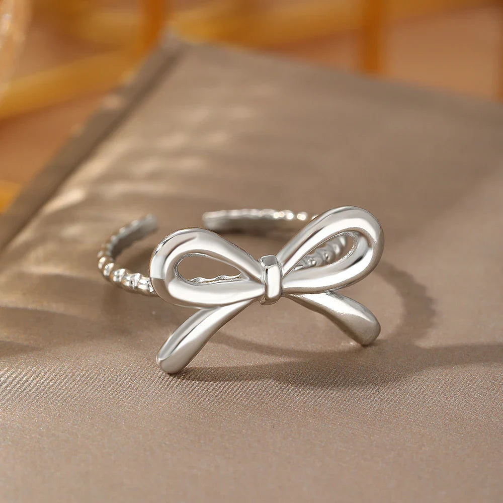 Vlinderdasring voor dames zilver