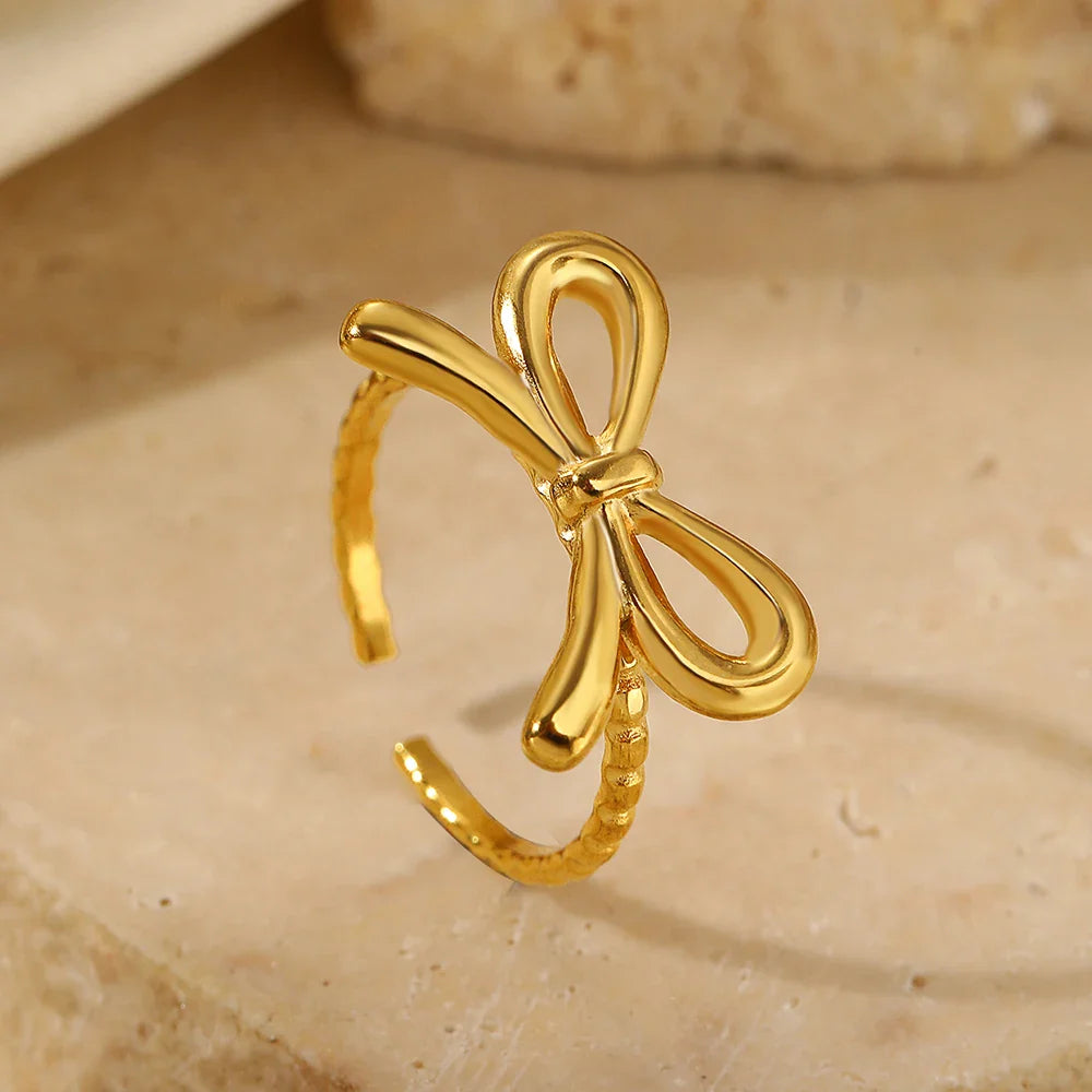 Vlinderdasring voor dames goud