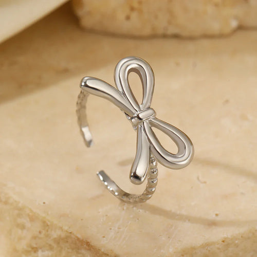 Vlinderdasring voor dames zilver