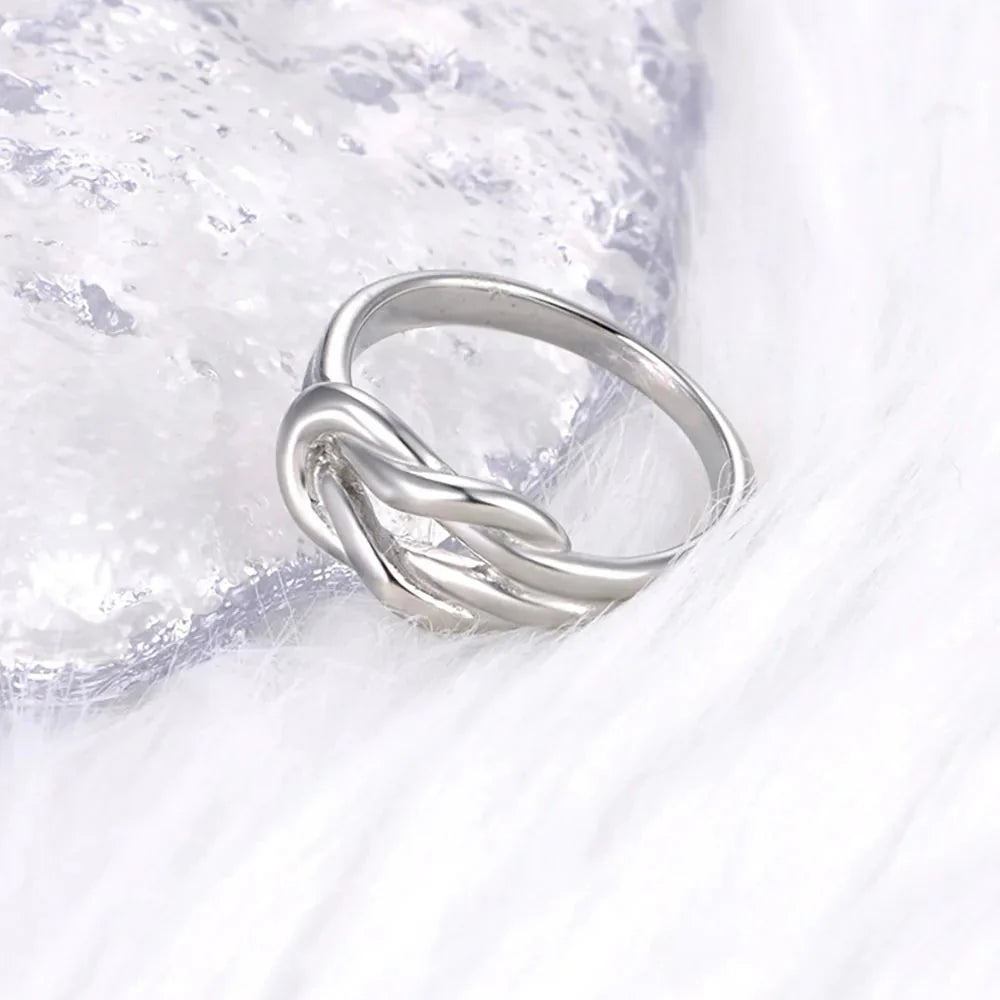 Ring met knoop voor dames zilver
