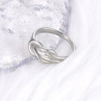 Ring met knoop voor dames zilver