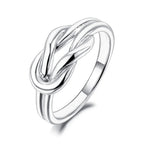 Ring met knoop voor dames zilver
