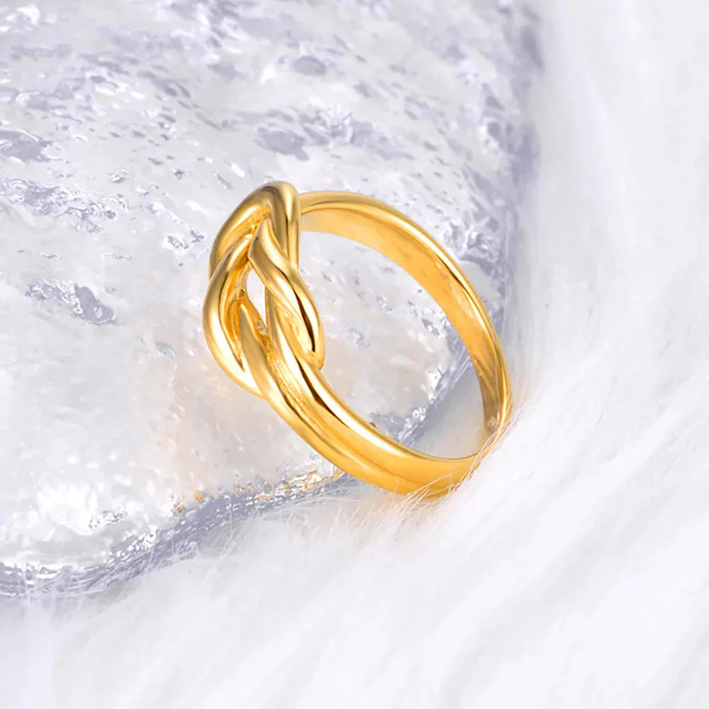 Ring met knoop voor dames goud