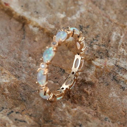 Witte Opalen Ring voor Dames