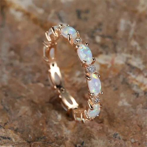 Witte Opalen Ring voor Dames