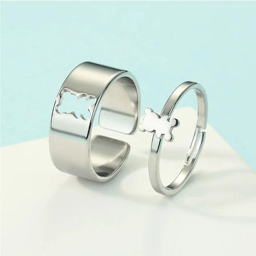 Ring Beer 2 Stuks Zilver