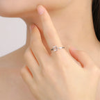 Open ring met de symbolische Joodse <span data-glossary-id="star-of-david">Davidster</span> in zilver