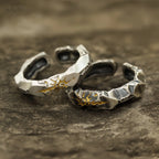 Bague ouverte homme motif étoile solaire
