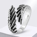 Zilverkleurige veerring voor heren