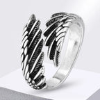 Zilverkleurige veerring voor heren
