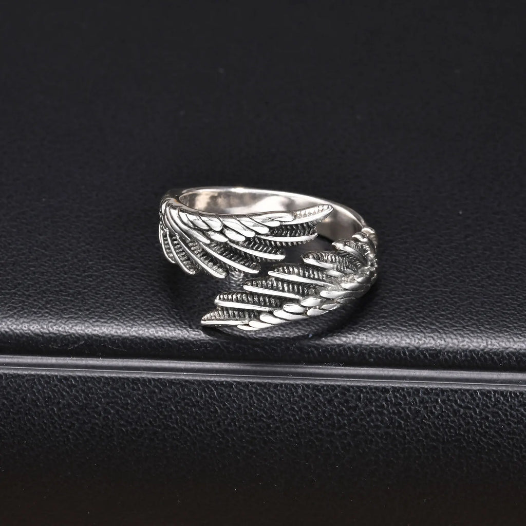 Zilverkleurige veerring voor heren