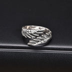 Zilverkleurige veerring voor heren