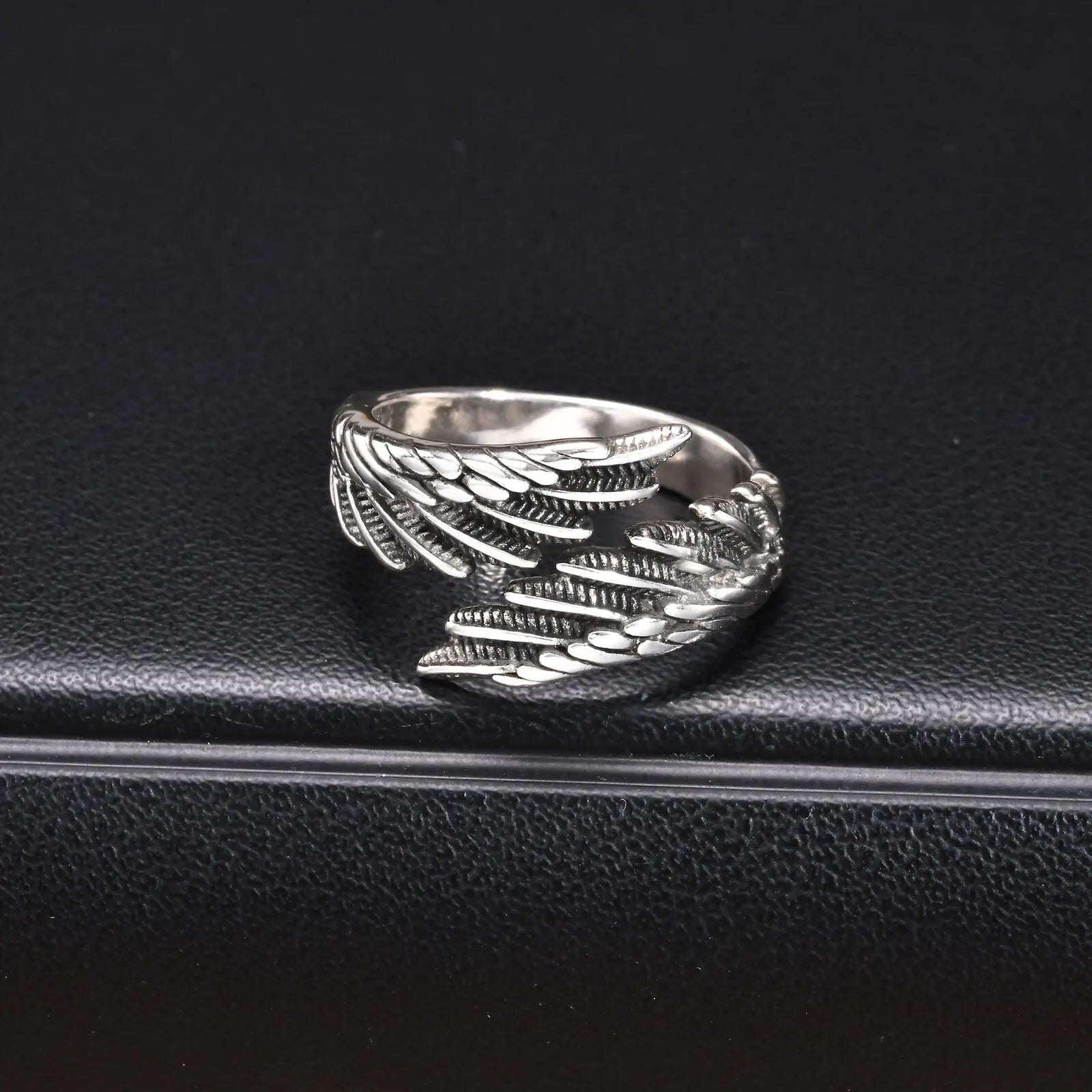 Zilverkleurige veerring voor heren