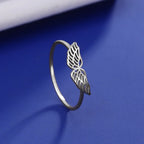 Damesring engelenvleugels zilver