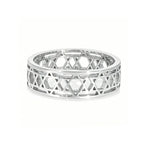 Damesring met symbolische joodse <span data-glossary-id="stars-of-david">Davidsterren</span> zilver