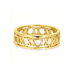 Damesring met symbolische joodse <span data-glossary-id="stars-of-david">Davidsterren</span> goud