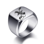 Brede herenring initiaal x