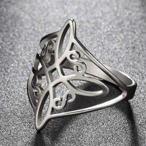 Bague Protection Noeud De Sorcière Anneau Homme Femme Wiccan argent