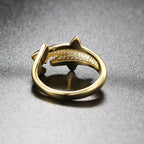 Bague Requin avec Zircon or