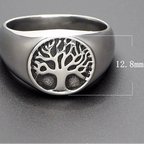 Ronde levensboomring in een minimalistische stijl