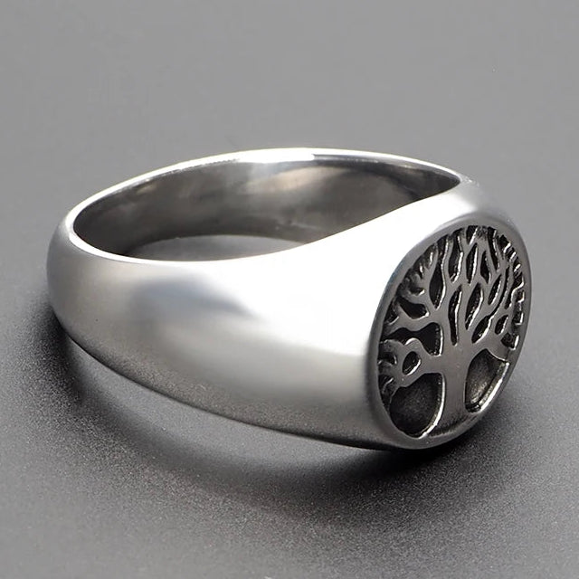 Ronde levensboomring in een minimalistische stijl
