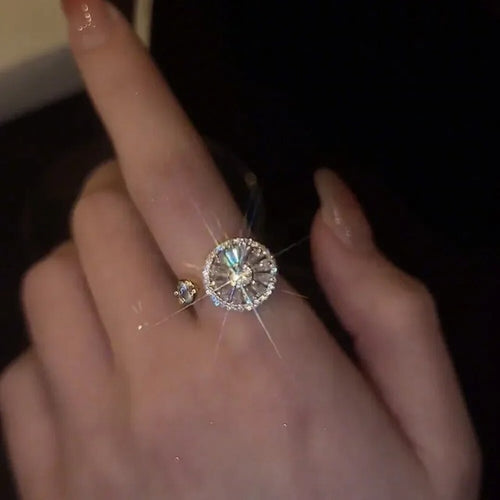 Draaibare Anti-Stress Ring voor Dames zilver