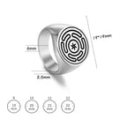 Bague Roue d'Hécate Strophalos Sorcellerie Wiccan argent