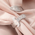 Ring met Ali Zulfiqar zwaard Arabisch symbool zilver