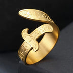 Ring met Ali Zulfiqar zwaard Arabisch symbool goud